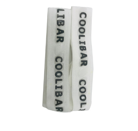 Custom logo print nylon elastic band with ribbon 